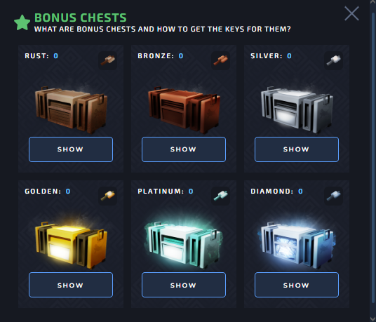 Datdrop Experience Points and Bonus Chests