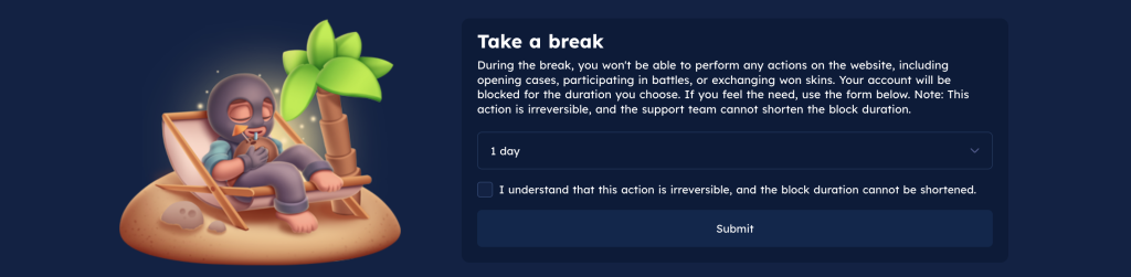 Take a Break feature