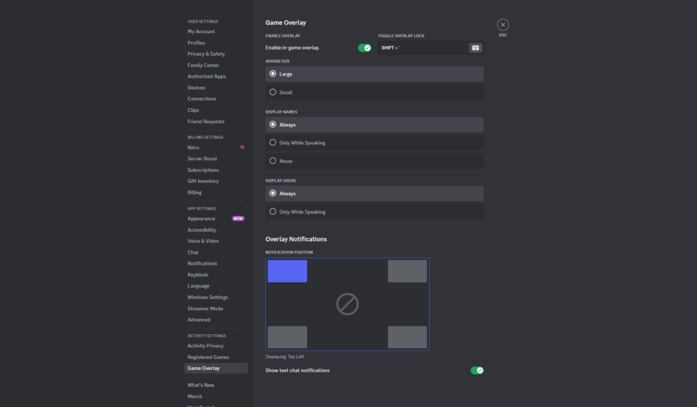 In this photo, you can see how to disable the Discord Overlay to reduce CS2 (CS:GO) randomly crashing or freezing. Additionally, to disable the Windows Game Bar, press the Windows key to open the Windows Settings menu (type 'Settings' and press Enter). Navigate to 'Gaming,' then select 'Game Bar.' Locate the setting 'Record game clips, screenshots, and broadcast using Game Bar' and toggle it off to improve performance and prevent CS2 (CS:GO) crashes.